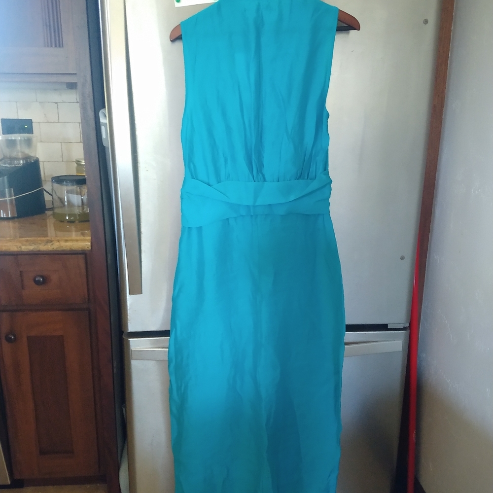 NWT Turquoise Midi Ruffle Dress 2023 - Picture 7 of 8
